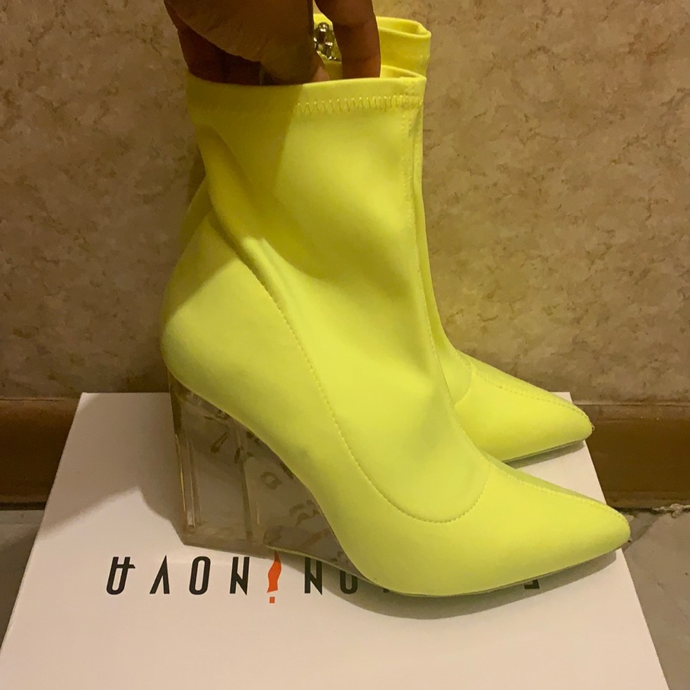 Lime green Ankle boots